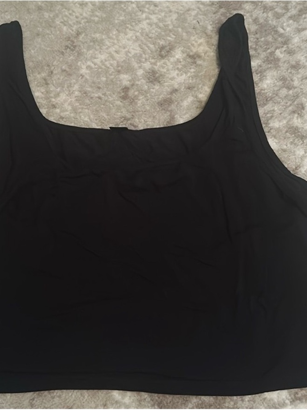 SHEIN Black Square Neck Tank Top